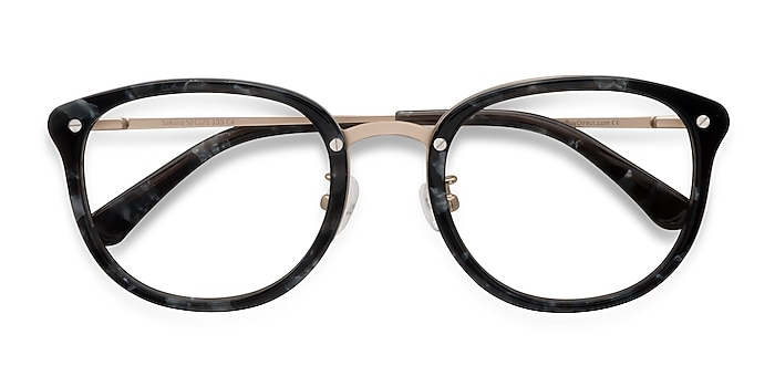 Gray Floral Sakura -  Designer Acetate Eyeglasses