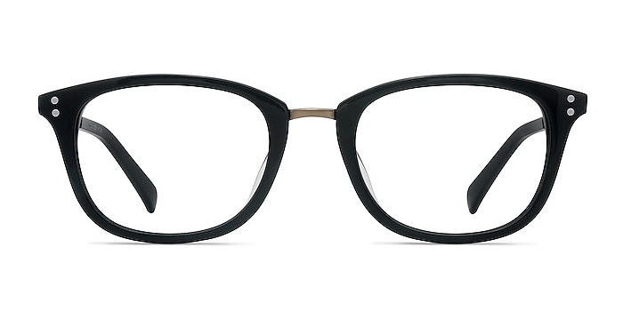 Synopsis Noir Acetate-metal Montures de lunettes de vue d'EyeBuyDirect