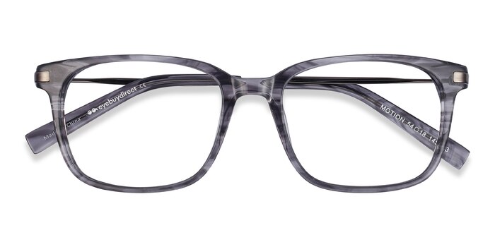 Gray Striped Motion -  Acetate, Metal Lunettes de vue