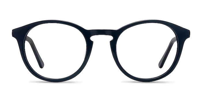 White Moon Navy Acetate Eyeglass Frames from EyeBuyDirect