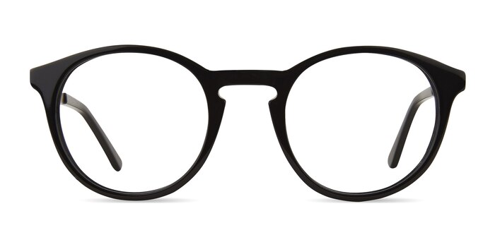 White Moon Noir Acétate Montures de lunettes de vue d'EyeBuyDirect