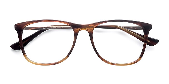 Brown Contrast -  Fashion Acetate Eyeglasses