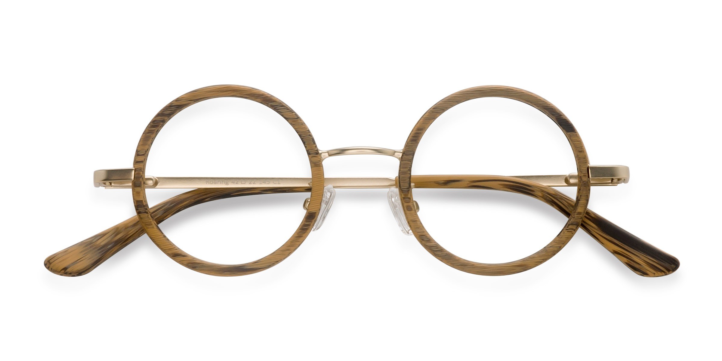 Brown round 2025 frame glasses