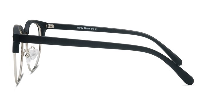Narita Matte Black Plastic-metal Montures de lunettes de vue d'EyeBuyDirect