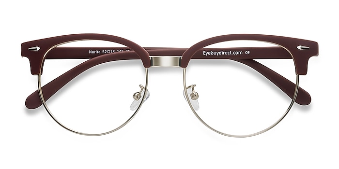 Matte Burgundy Narita -  Vintage Metal Eyeglasses