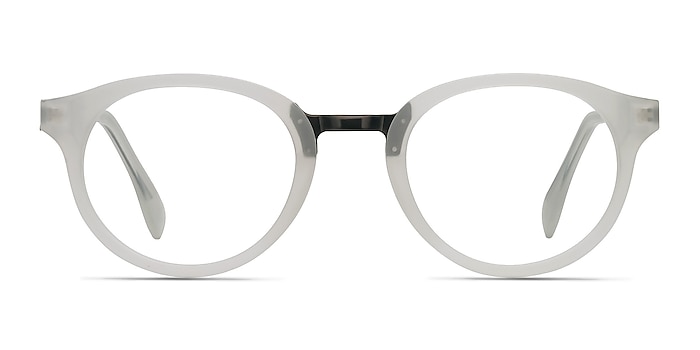 Aisu Matte White Metal Eyeglass Frames from EyeBuyDirect