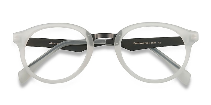 Matte White Aisu -  Metal Eyeglasses