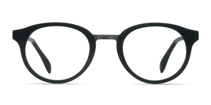 Aisu Matte Black Metal Eyeglass Frames from EyeBuyDirect