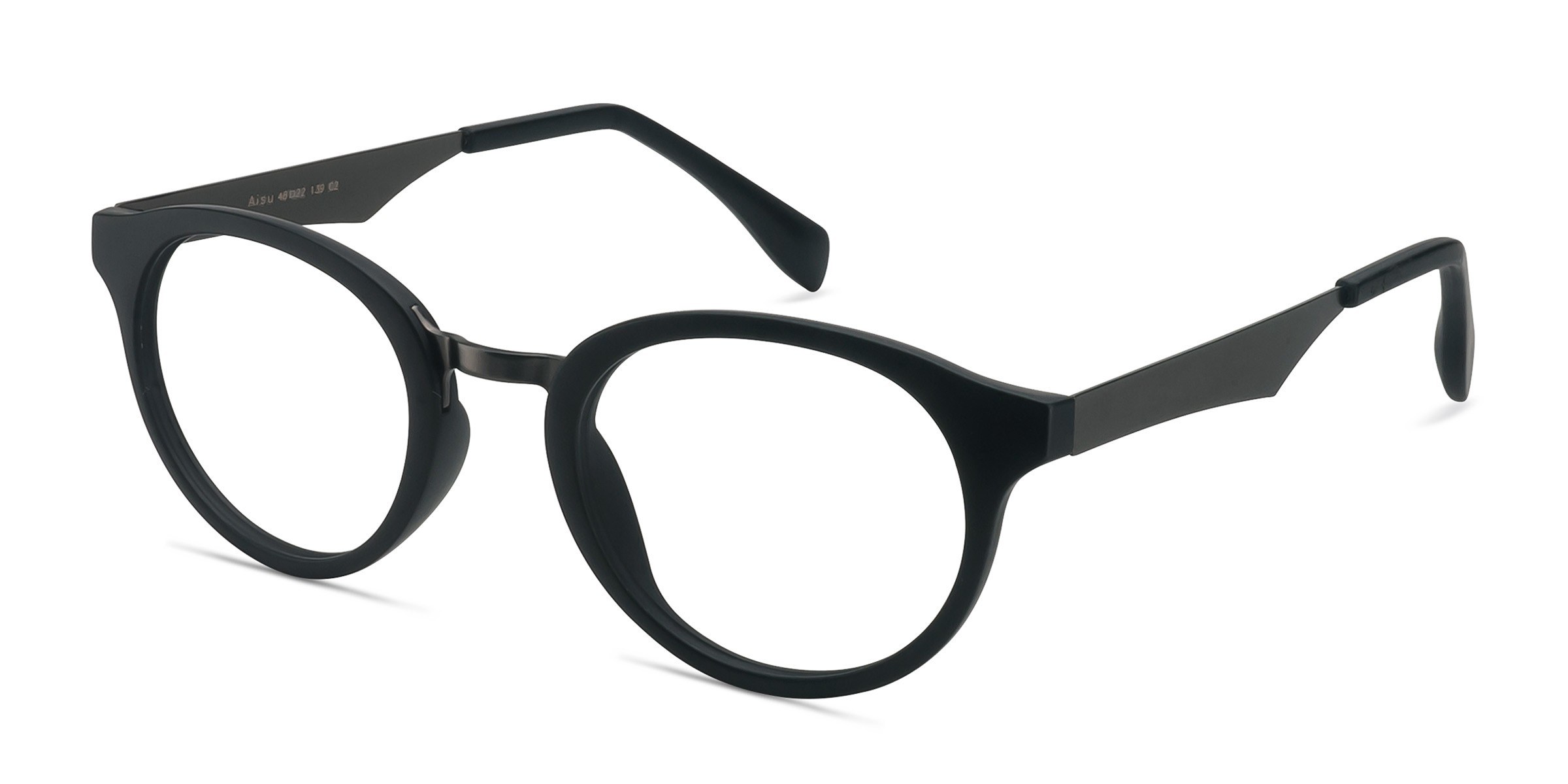 Aisu Round Matte Black Glasses For Women Eyebuydirect 