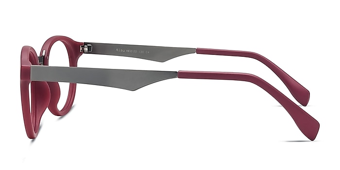 Aisu Matte Burgundy Metal Eyeglass Frames from EyeBuyDirect