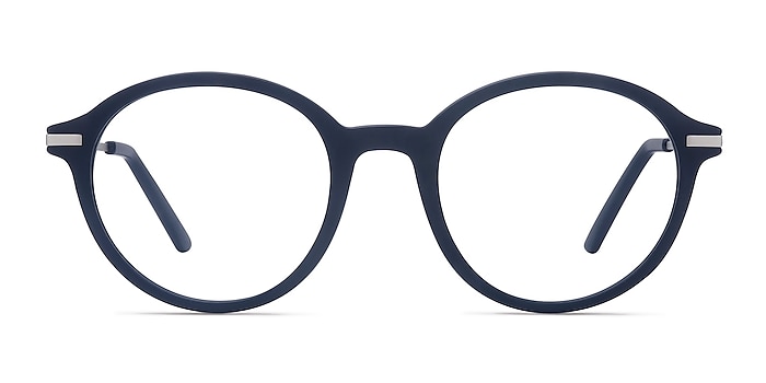 Juno Matte Navy Métal Montures de lunettes de vue d'EyeBuyDirect