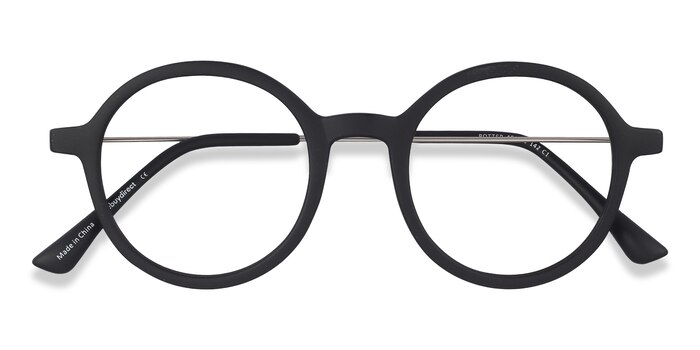 Matte Black Potter -  Lightweight Plastic, Metal Eyeglasses