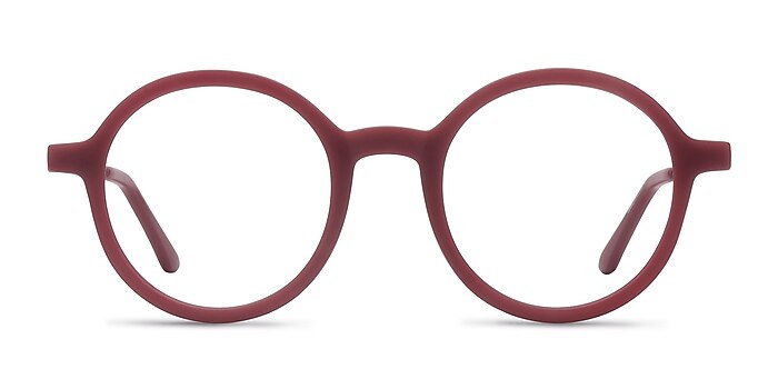 Potter Matte Burgundy Metal Eyeglass Frames from EyeBuyDirect