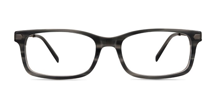 Requiem Gray Striped Acetate-metal Eyeglass Frames from EyeBuyDirect
