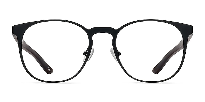 Resonance Charcoal and Walnut Wood-texture Montures de lunettes de vue d'EyeBuyDirect