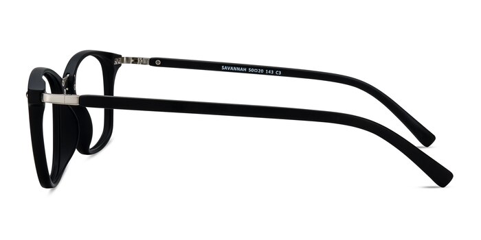 Savannah Matte Black Plastic-metal Montures de lunettes de vue d'EyeBuyDirect