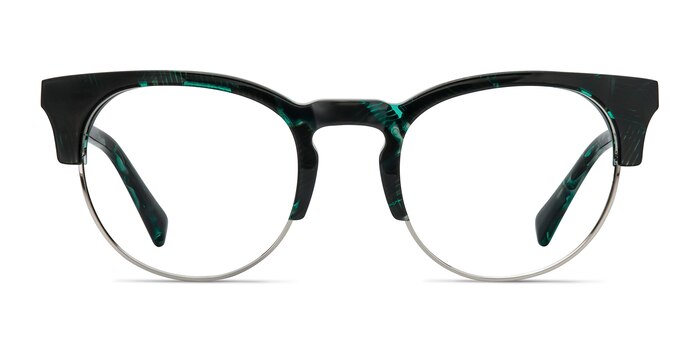 Macaw Green Floral Acétate Montures de lunettes de vue d'EyeBuyDirect