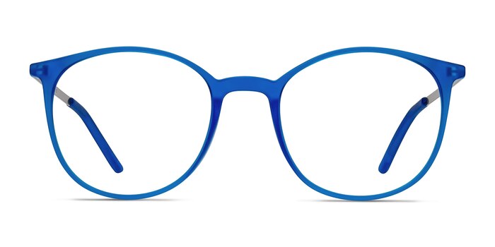 Tangent Bleu Métal Montures de lunettes de vue d'EyeBuyDirect