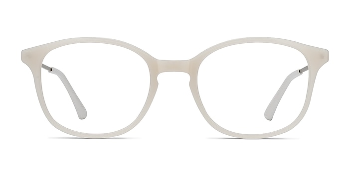 Villa White Metal Eyeglass Frames from EyeBuyDirect