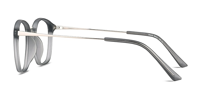 Crave Matte Gray Metal Eyeglass Frames from EyeBuyDirect