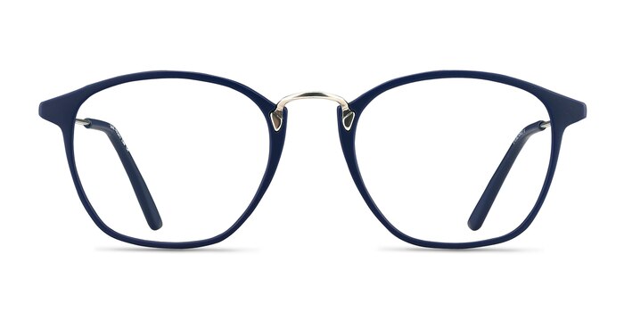Crave Matte Navy Metal Eyeglass Frames from EyeBuyDirect