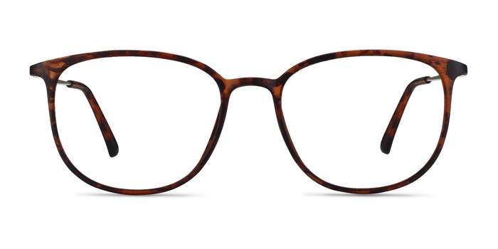 Strike Matte Tortoise Plastic-metal Montures de lunettes de vue d'EyeBuyDirect