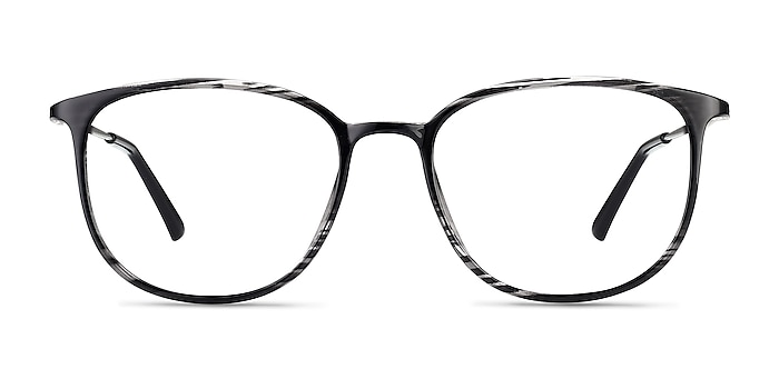 Strike Black striped Métal Montures de lunettes de vue d'EyeBuyDirect