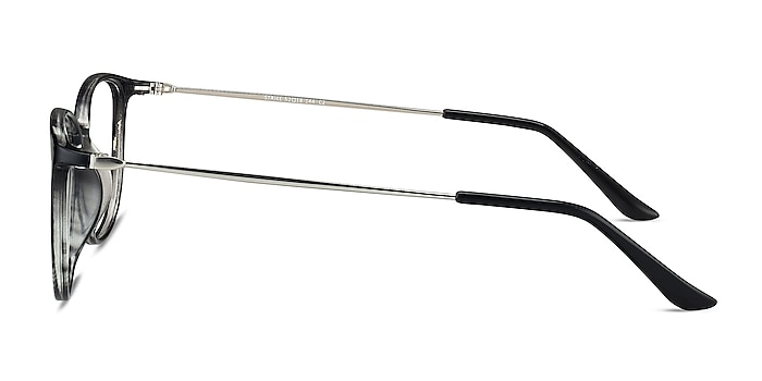 Strike Black striped Metal Eyeglass Frames from EyeBuyDirect