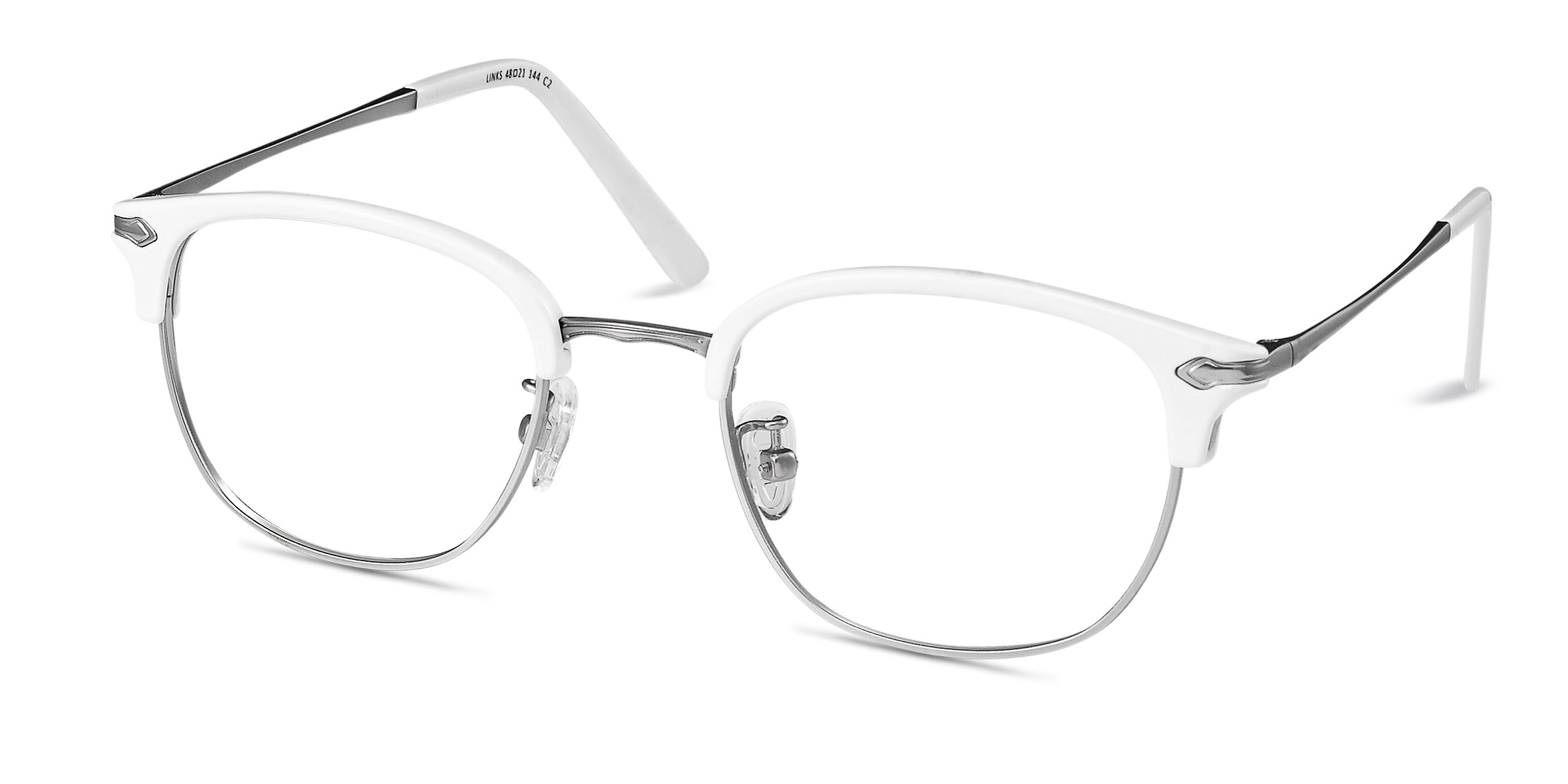 Links Browline White Glasses for Women Eyebuydirect