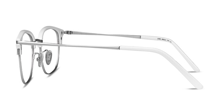 Links White Metal Eyeglass Frames from EyeBuyDirect