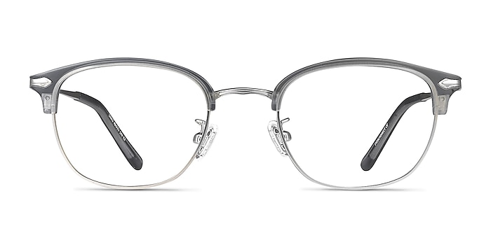 Links Matte Gray Metal Eyeglass Frames from EyeBuyDirect