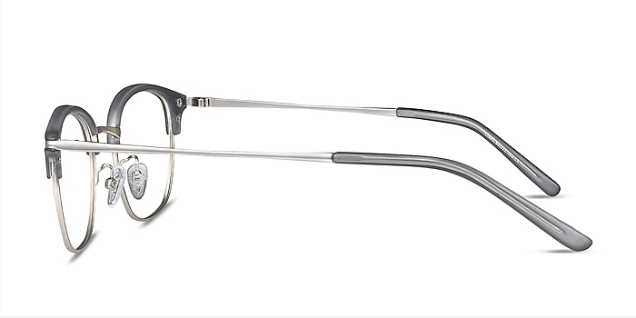 Links Matte Gray Métal Montures de lunettes de vue d'EyeBuyDirect