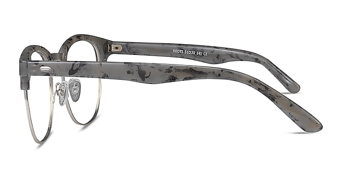 Roots Speckled Gray Plastic-metal Montures de lunettes de vue d'EyeBuyDirect