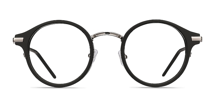 Roto Noir Acetate-metal Montures de lunettes de vue d'EyeBuyDirect