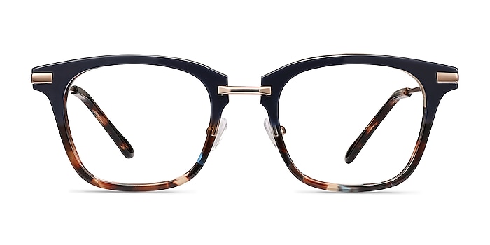 Candela Blue Floral Acetate-metal Montures de lunettes de vue d'EyeBuyDirect