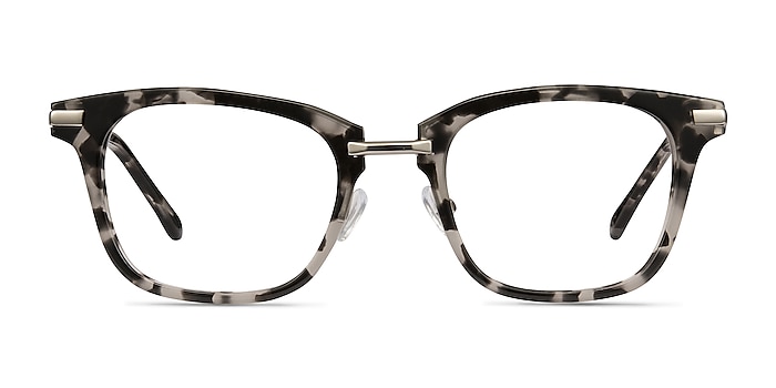 Candela Gray Floral Acetate-metal Montures de lunettes de vue d'EyeBuyDirect