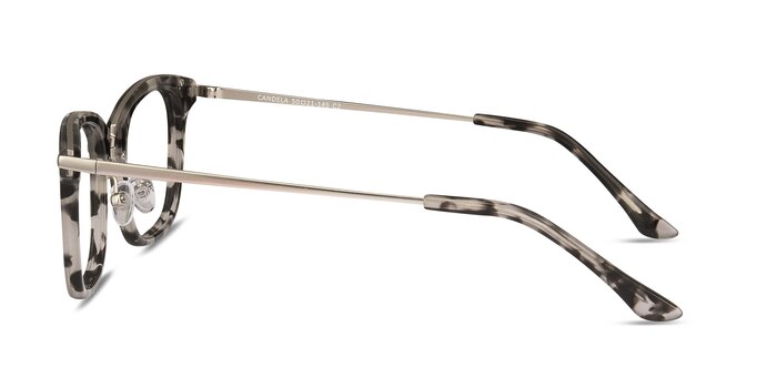 Candela Gray Floral Acetate-metal Montures de lunettes de vue d'EyeBuyDirect