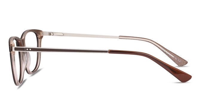 Grid Brown Acetate-metal Eyeglass Frames from EyeBuyDirect