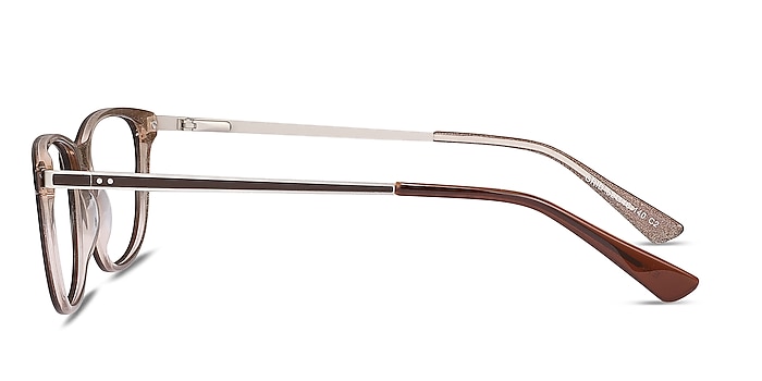 Grid Marron Acetate-metal Montures de lunettes de vue d'EyeBuyDirect