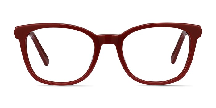 Kat Burgundy Acetate-metal Montures de lunettes de vue d'EyeBuyDirect