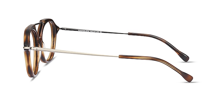 Terminal One Tortoise Bronze Acetate-metal Eyeglass Frames from EyeBuyDirect