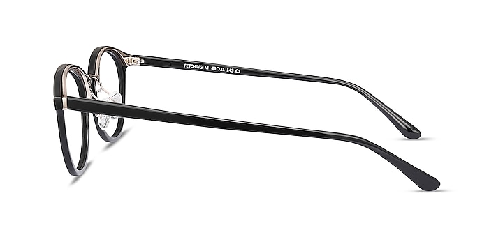Fetching Black Golden Acetate-metal Montures de lunettes de vue d'EyeBuyDirect