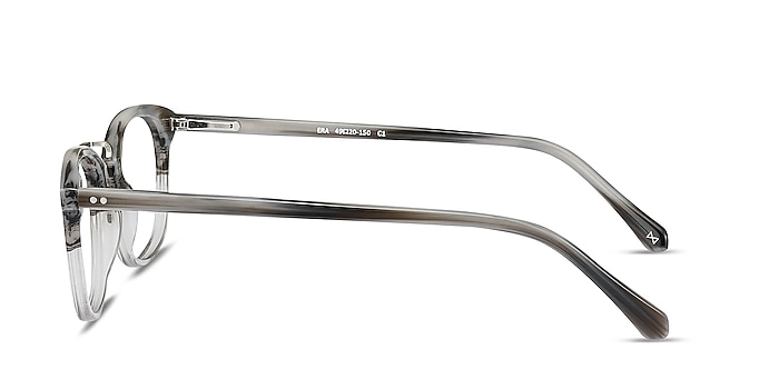 Era Gray Striped Acetate-metal Montures de lunettes de vue d'EyeBuyDirect