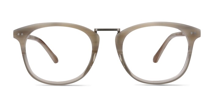 Era Gray Clear Acetate-metal Montures de lunettes de vue d'EyeBuyDirect