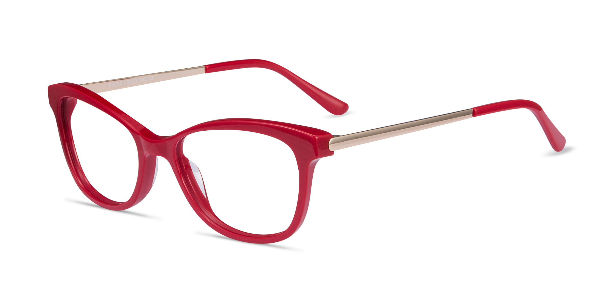 Ripple Cat Eye Red Glasses for Women | Eyebuydirect