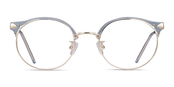 Moon River Clear Blue Plastic-metal Eyeglass Frames from EyeBuyDirect