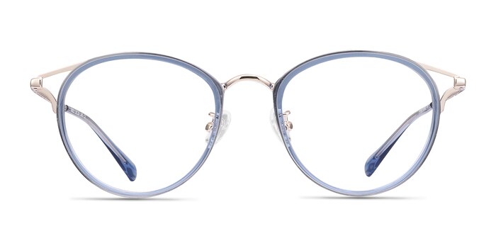 Dazzle Bleu Acetate-metal Montures de lunettes de vue d'EyeBuyDirect