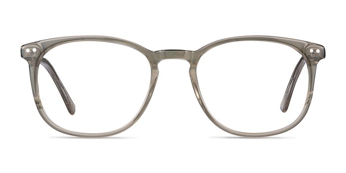 Savvy Clear Gray Acetate-metal Montures de lunettes de vue d'EyeBuyDirect