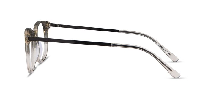 Savvy Clear Gray Acetate-metal Montures de lunettes de vue d'EyeBuyDirect