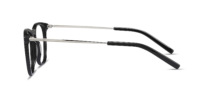 Distance Noir Acetate-metal Montures de lunettes de vue d'EyeBuyDirect